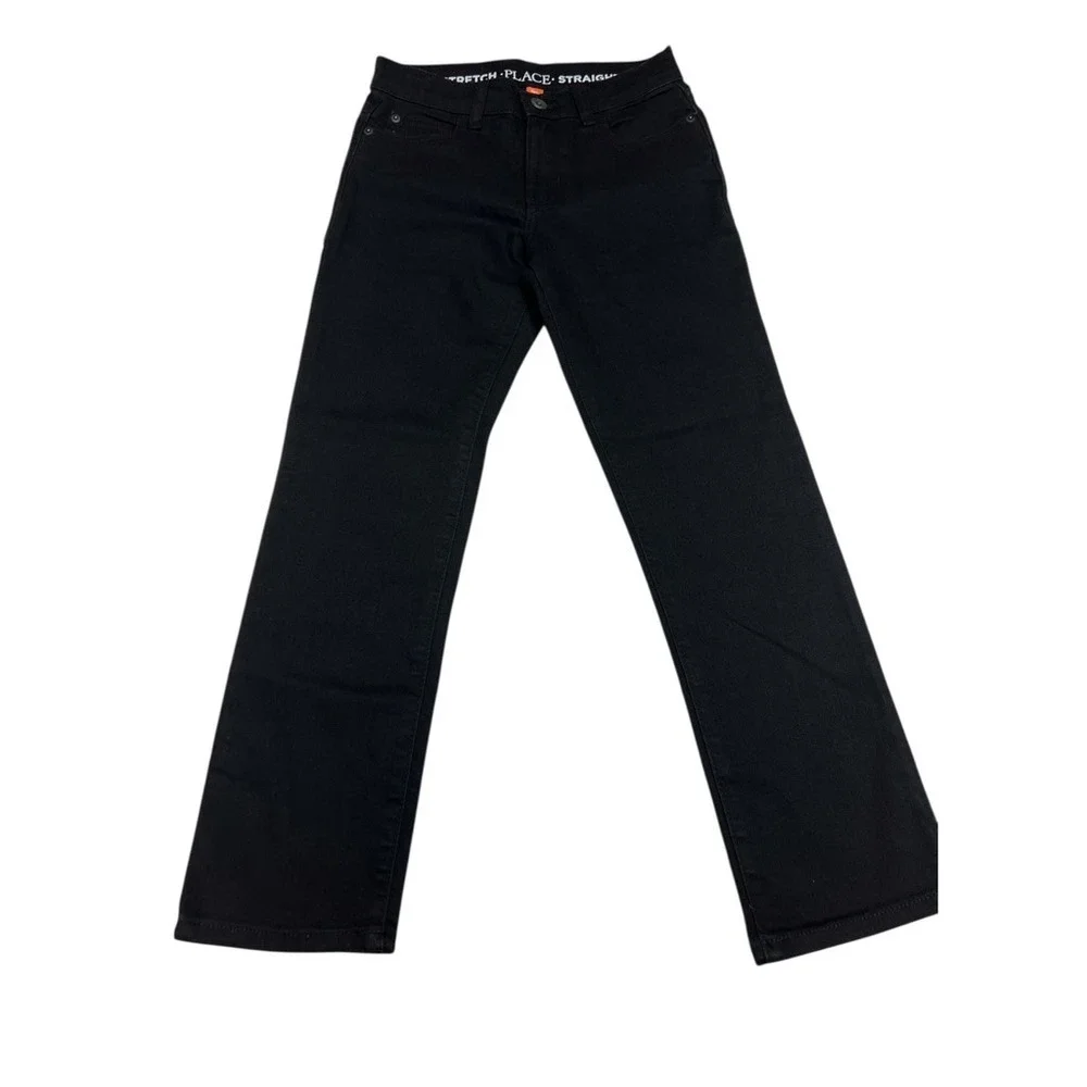 The Children’s Place Boys Black Straight-Stretch Jeans Size 8‎ Everyday Pants